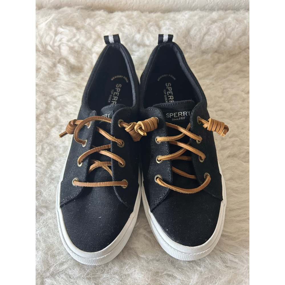 Sperry Top-Sider Black lace-up flats Women Size 7.5